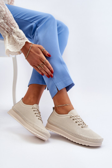 Sportiska stila apavi sieviešu puszābaki smilšu krāsas Lalnai 2