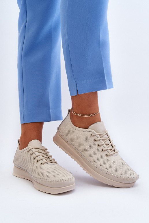 Sportiska stila apavi sieviešu puszābaki smilšu krāsas Lalnai Sportiska stila apavi sieviešu puszābaki smilšu krāsas Lalnai