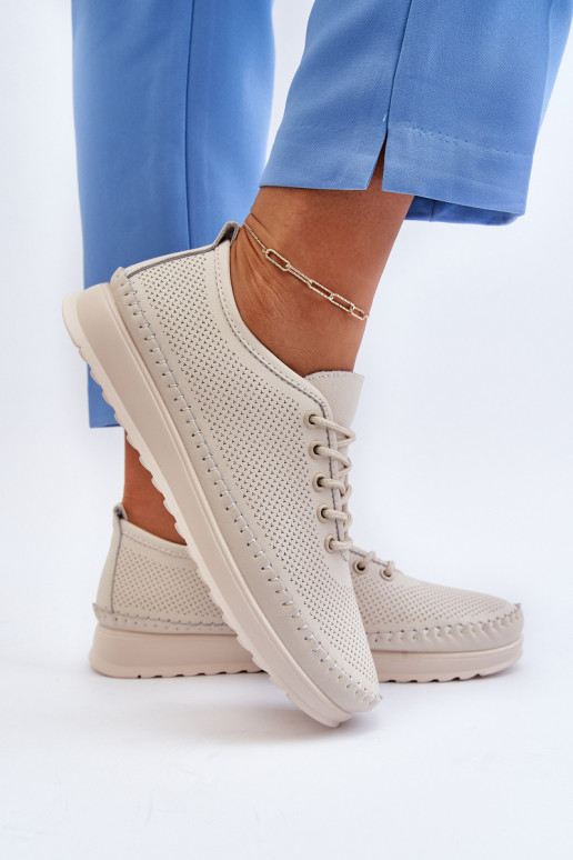 Sportiska stila apavi sieviešu puszābaki smilšu krāsas Lalnai Sportiska stila apavi sieviešu puszābaki smilšu krāsas Lalnai