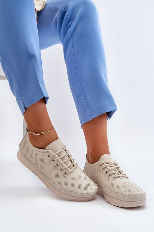 Sportiska stila apavi sieviešu puszābaki smilšu krāsas Lalnai Sportiska stila apavi sieviešu puszābaki smilšu krāsas Lalnai