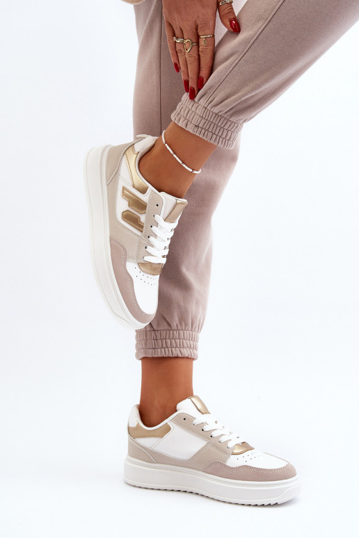 Sneakers modeļa apavi smilšu krāsas Regines