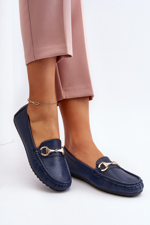 Klasiska modeļa Mokasīni Eko   tumši zilas krāsas Demese