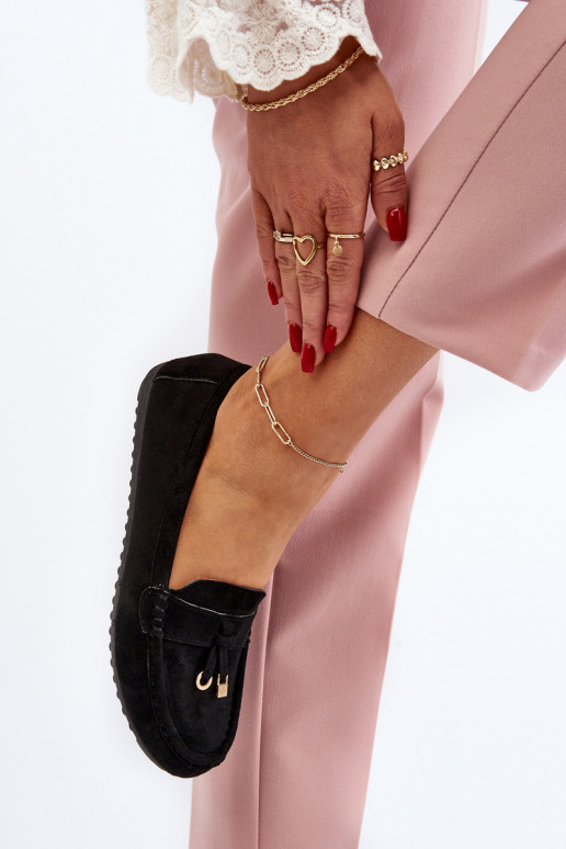 zamšādas Klasiska modeļa Mokasīni melnas krāsas Ontala zamšādas Klasiska modeļa Mokasīni melnas krāsas Ontala