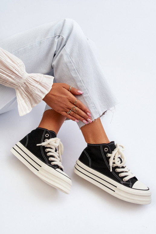 sieviešu puszābaki ar platformu melnas krāsas Aineri sieviešu puszābaki ar platformu melnas krāsas Aineri