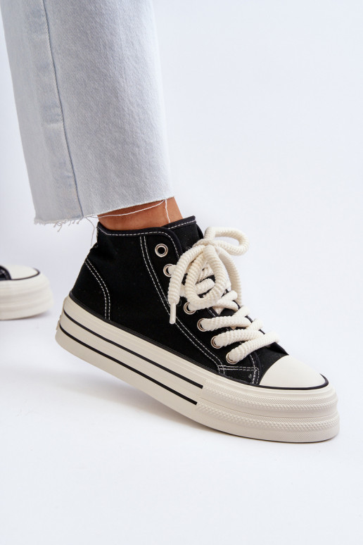 sieviešu puszābaki ar platformu melnas krāsas Aineri sieviešu puszābaki ar platformu melnas krāsas Aineri