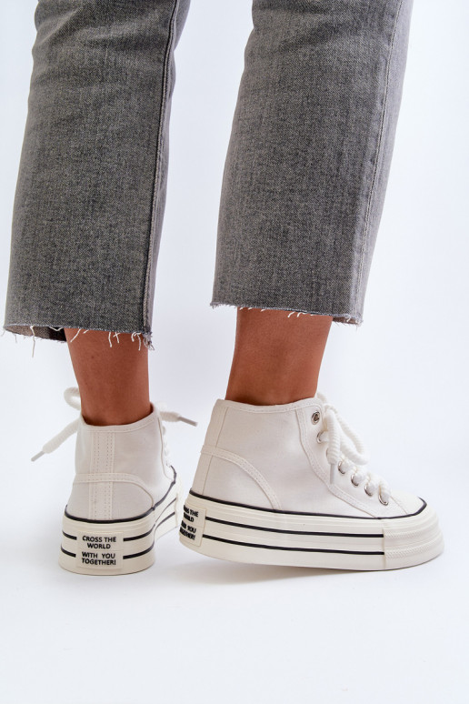 sieviešu puszābaki ar platformu baltas krāsas Aineri sieviešu puszābaki ar platformu baltas krāsas Aineri