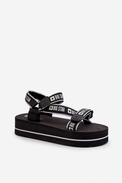 Sieviešu basenes ar platformu Big Star NN274A525 melnas krāsas Sieviešu basenes ar platformu Big Star NN274A525 melnas krāsas