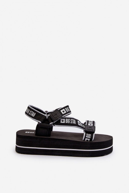 Sieviešu basenes ar platformu Big Star NN274A525 melnas krāsas Sieviešu basenes ar platformu Big Star NN274A525 melnas krāsas