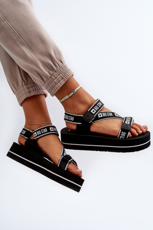 Sieviešu basenes ar platformu Big Star NN274A525 melnas krāsas Sieviešu basenes ar platformu Big Star NN274A525 melnas krāsas