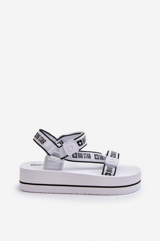 Sieviešu basenes ar platformu Big Star NN274A526 baltas krāsas Sieviešu basenes ar platformu Big Star NN274A526 baltas krāsas