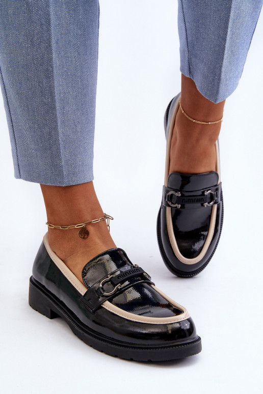 Sieviešu apavi Mokasīni S.Barski HY336A melnas krāsas