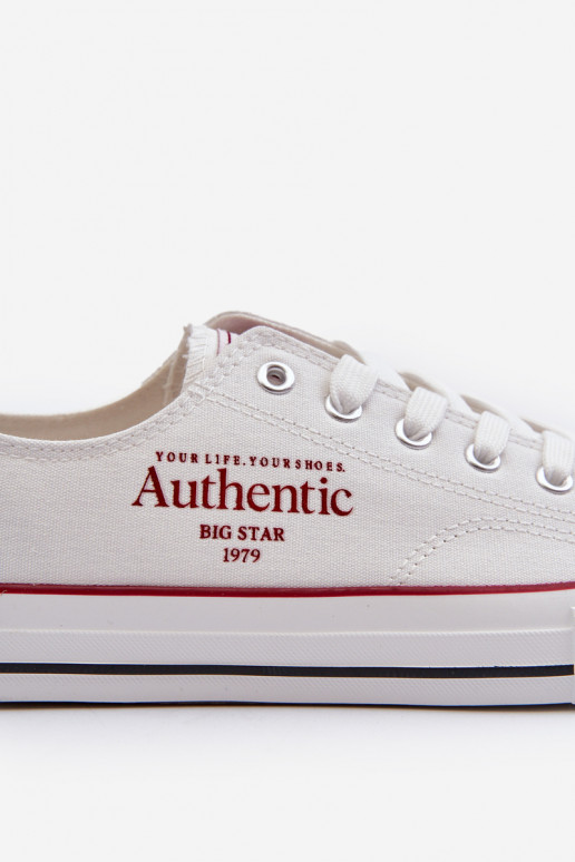Vīriešu brīvā laika apavi Big Star NN174057 baltas krāsas Vīriešu brīvā laika apavi Big Star NN174057 baltas krāsas