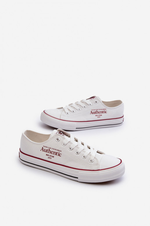 Vīriešu brīvā laika apavi Big Star NN174057 baltas krāsas Vīriešu brīvā laika apavi Big Star NN174057 baltas krāsas