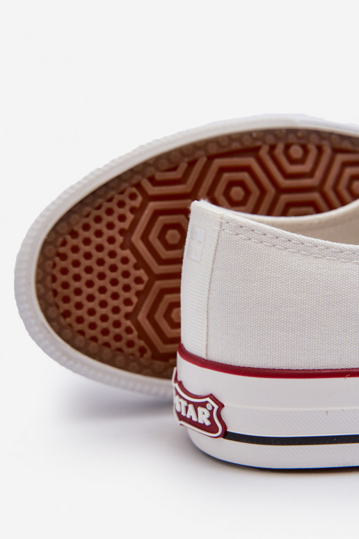 Vīriešu brīvā laika apavi Big Star NN174057 baltas krāsas Vīriešu brīvā laika apavi Big Star NN174057 baltas krāsas