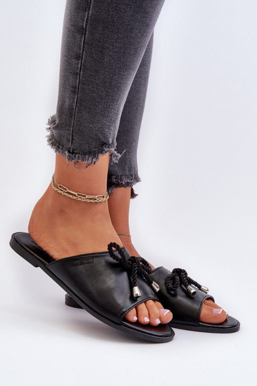 sieviešu čības Eko   Big Star NN274066 melnas krāsas