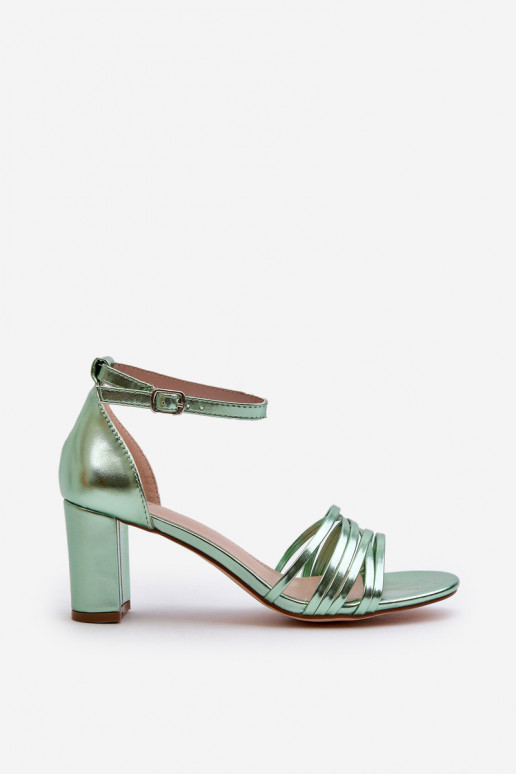 sandales ar papēdi ar siksniņām Zaļas krāsas Enitia