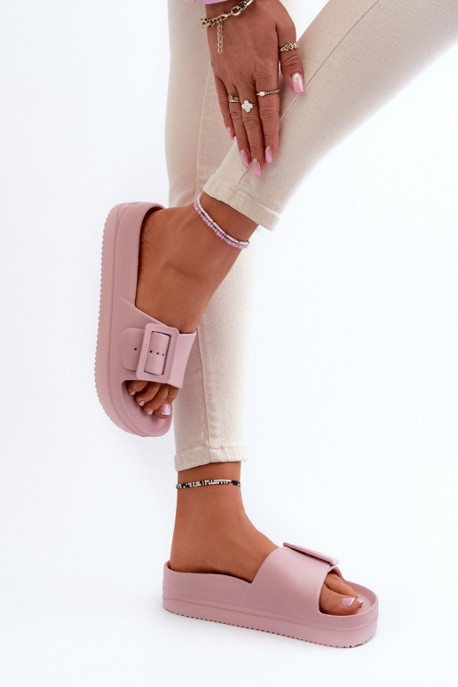 Vieglas čības ar platformu ar sprādzēm Big Star NN274A663 Rozā krāsas Vieglas čības ar platformu ar sprādzēm Big Star NN274A663 Rozā krāsas