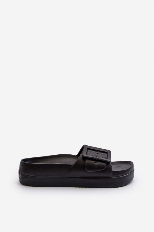 Vieglas čības ar platformu ar sprādzēm Big Star NN274A662 melnas krāsas Vieglas čības ar platformu ar sprādzēm Big Star NN274A662 melnas krāsas