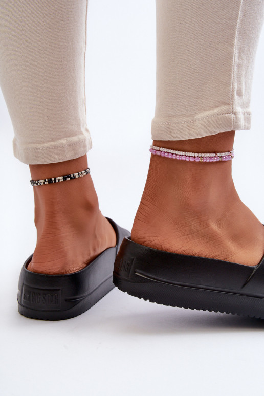 Vieglas čības ar platformu ar sprādzēm Big Star NN274A662 melnas krāsas Vieglas čības ar platformu ar sprādzēm Big Star NN274A662 melnas krāsas