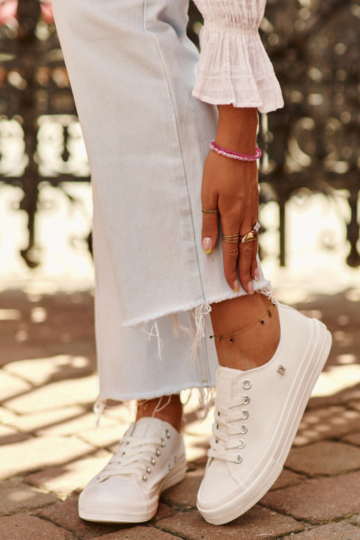 Klasiska modeļa sieviešu puszābaki Big Star NN274285 baltas krāsas