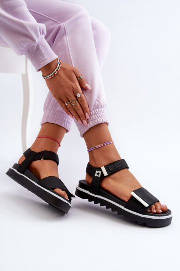 Sieviešu basenes ar platformu Big Star NN274778 melnas krāsas 2