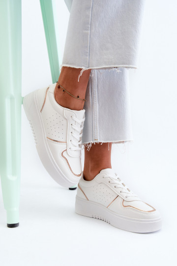 Sneakers modeļa apavi ar platformu baltas krāsas Tessama 2