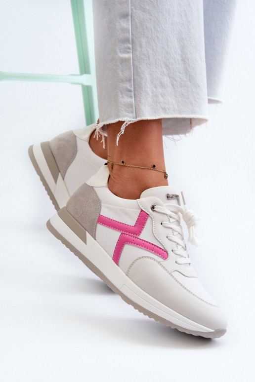 Sneakers modeļa apavi   ar platformu INBLU IN000362 baltas krāsas