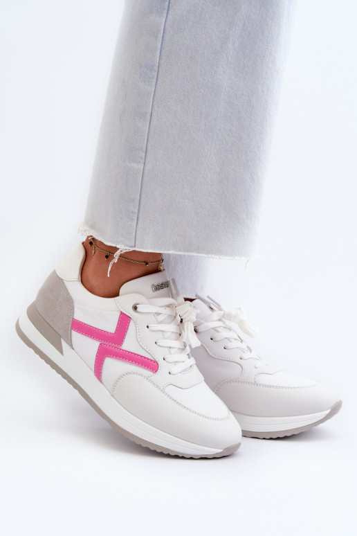 Sneakers modeļa apavi   ar platformu INBLU IN000362 baltas krāsas