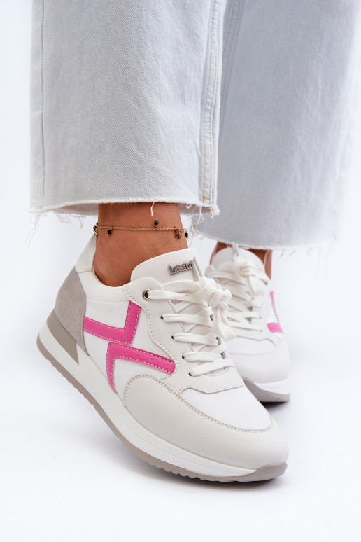 Sneakers modeļa apavi   ar platformu INBLU IN000362 baltas krāsas