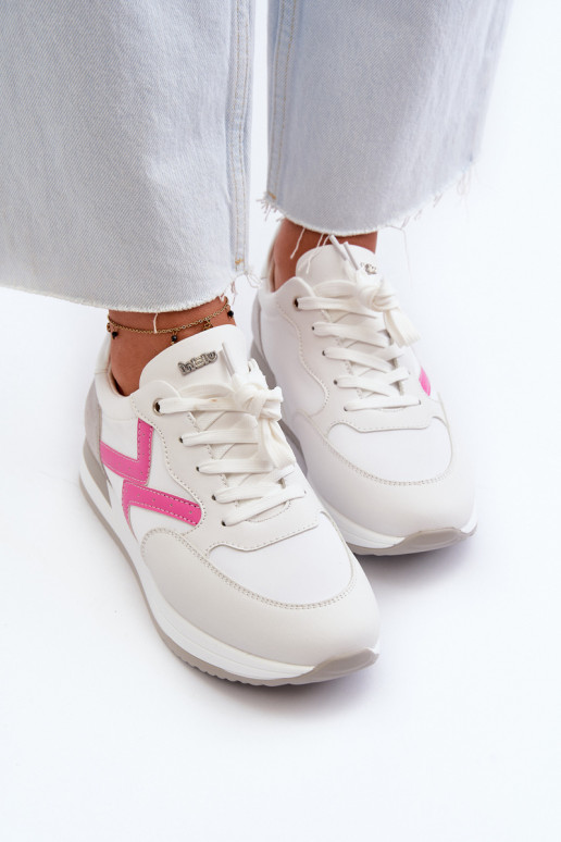 Sneakers modeļa apavi   ar platformu INBLU IN000362 baltas krāsas
