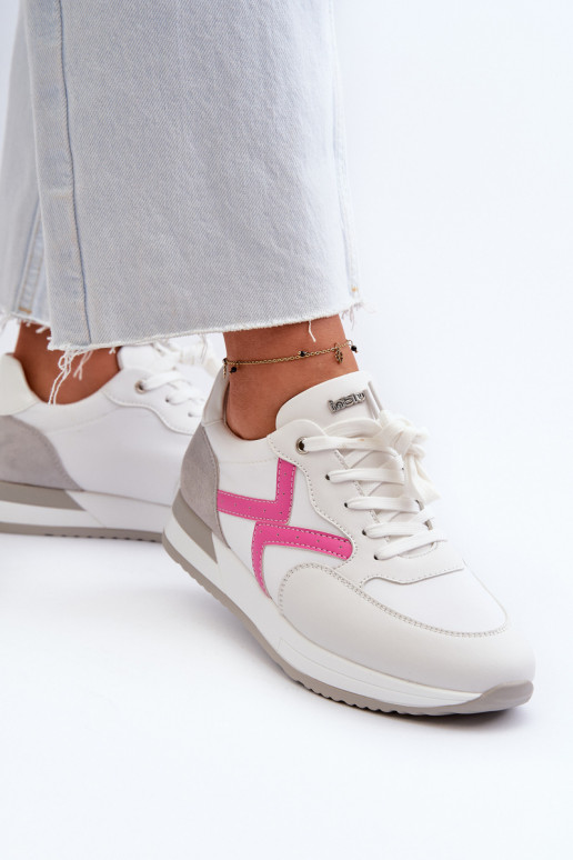 Sneakers modeļa apavi   ar platformu INBLU IN000362 baltas krāsas
