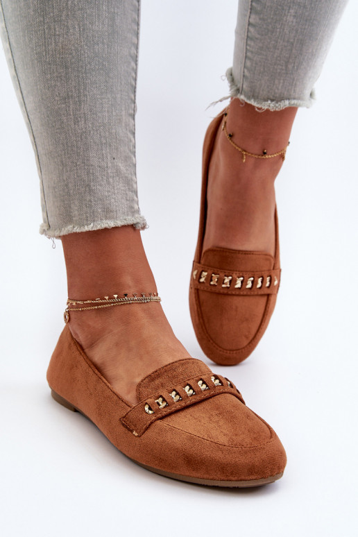 Spīdīgi mokasīni    brūnas krāsas Aredilla