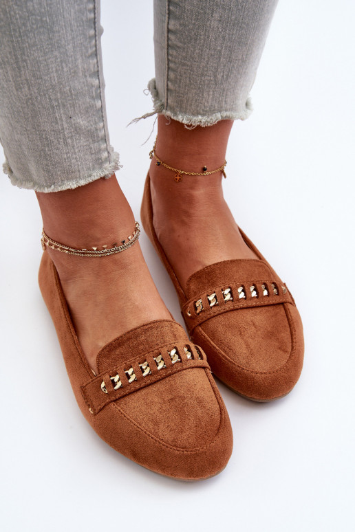 Spīdīgi mokasīni    brūnas krāsas Aredilla