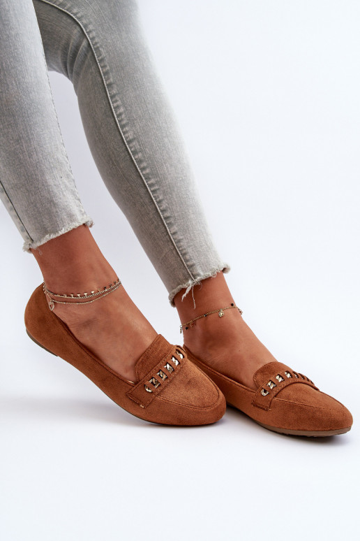 Spīdīgi mokasīni    brūnas krāsas Aredilla