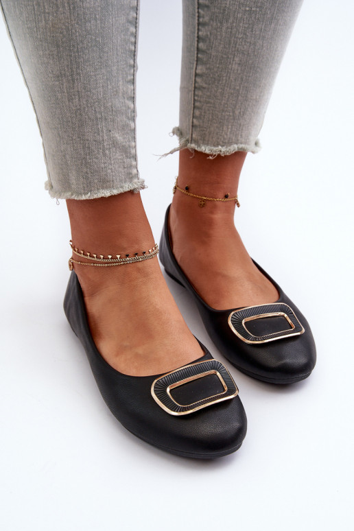 Balerīnas ar ornamentiem Eko   melnas krāsas Enicoria