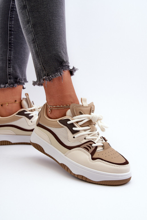 Sneakers modeļa apavi   ar platformu brūnas krāsas Etnaria Sneakers modeļa apavi   ar platformu brūnas krāsas Etnaria