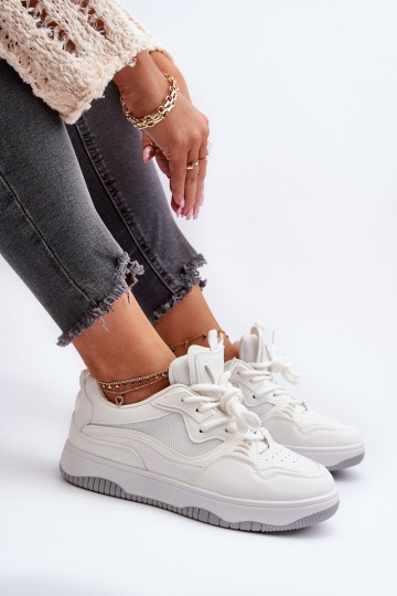 Sneakers modeļa apavi   ar platformu baltas krāsas Etnaria 2