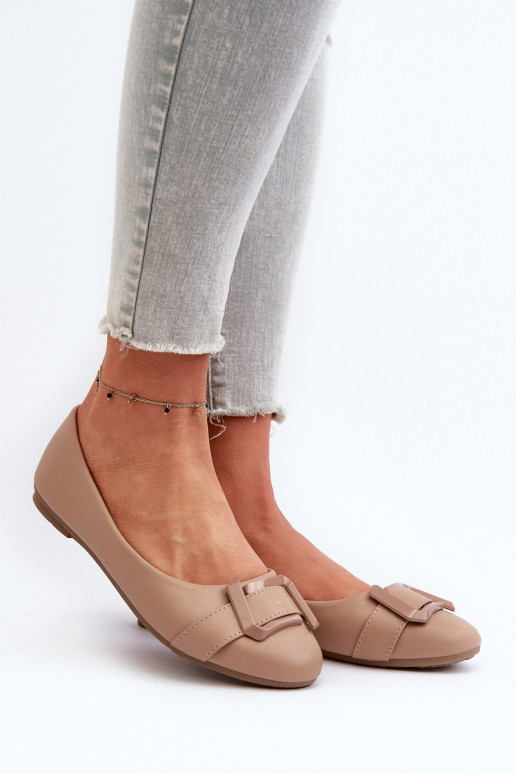 Balerīnas ar siksniņām  Eko   smilšu krāsas Cadwenla