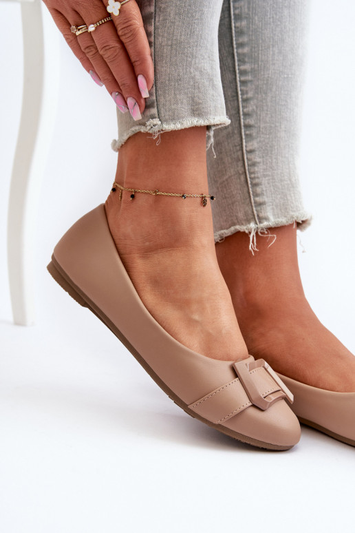 Balerīnas ar siksniņām  Eko   smilšu krāsas Cadwenla