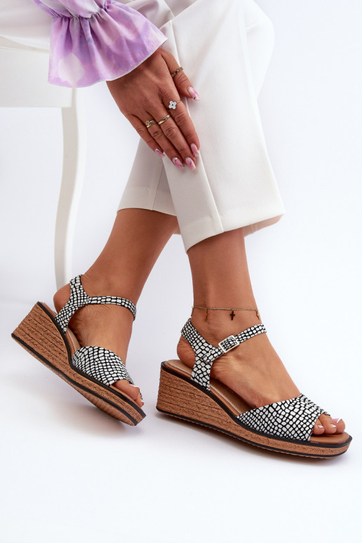 ar platformus basenes Sergio Leone SK303 Baltas-melnas krāsas