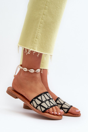 sieviešu čības ar platiem papēžiem melnas krāsas Traivea 2