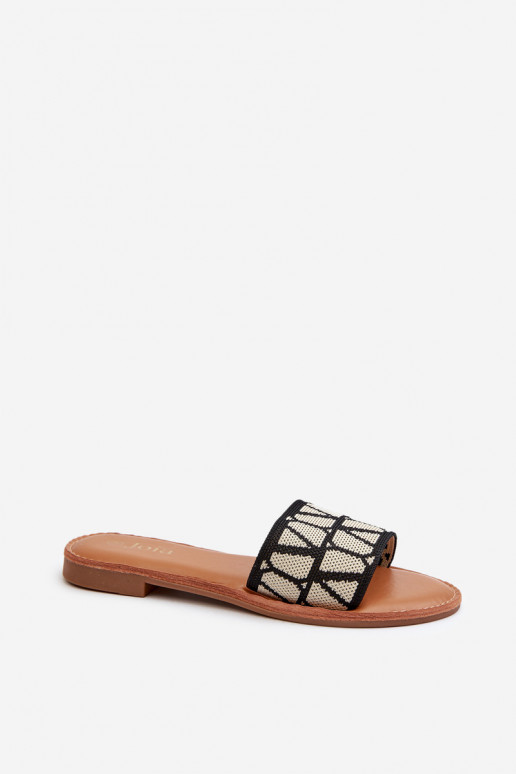 sieviešu čības ar platiem papēžiem melnas krāsas Traivea sieviešu čības ar platiem papēžiem melnas krāsas Traivea