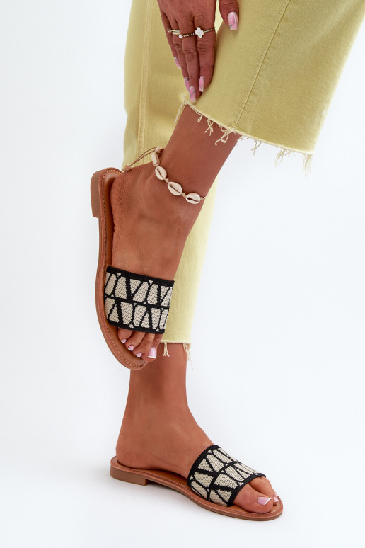 sieviešu čības ar platiem papēžiem melnas krāsas Traivea sieviešu čības ar platiem papēžiem melnas krāsas Traivea