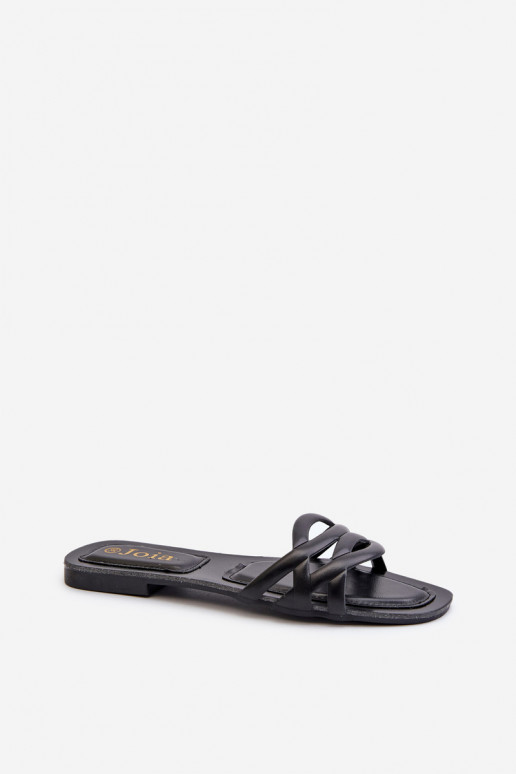 sieviešu čības Eko   ar platiem papēžiem melnas krāsas Moldela