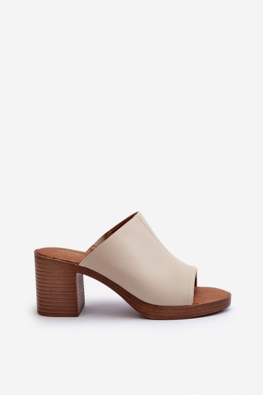 Eleganta stila  sieviešu čības ar papēdi smilšu krāsas Varnila Eleganta stila  sieviešu čības ar papēdi smilšu krāsas Varnila