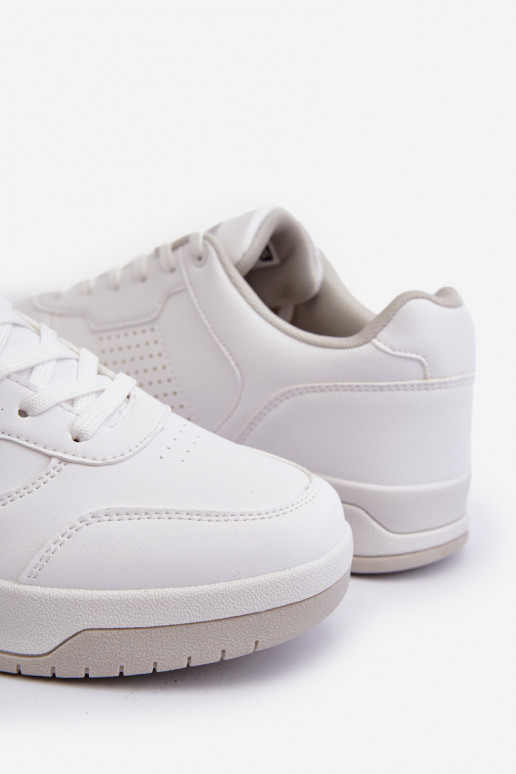 Sneakers modeļa apavi  no eko ādas baltas krāsas Radikalle