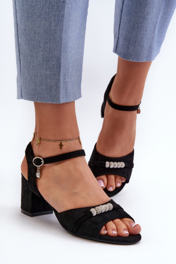 Sieviešu basenes owe ar papēdi  melnas krāsas Narhi