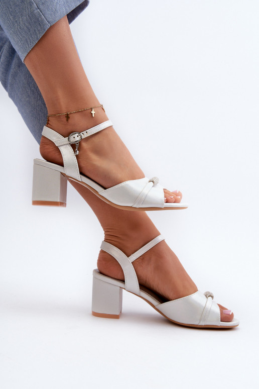 Sieviešu basenes Eko   ar papēdi  Sudraba krāsas Narhi