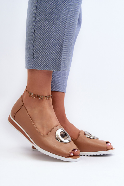 Kurpes   ar ornamentiem Eko   smilšu krāsas Biolita