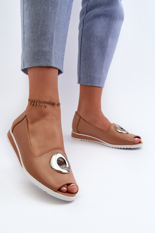 Kurpes   ar ornamentiem Eko   smilšu krāsas Biolita